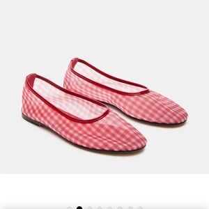Steve Madden MEADOW RED GINGHAM  Flats NWT
